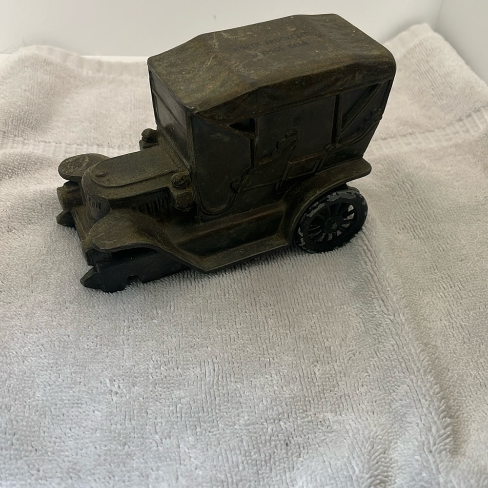 Vintage Banthrico Inc. Stanley Metal Tim 1910 Car Bank